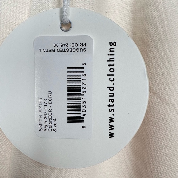 STAUD Ivory Smith Skirt Size 4 NEW - Picture 12 of 13